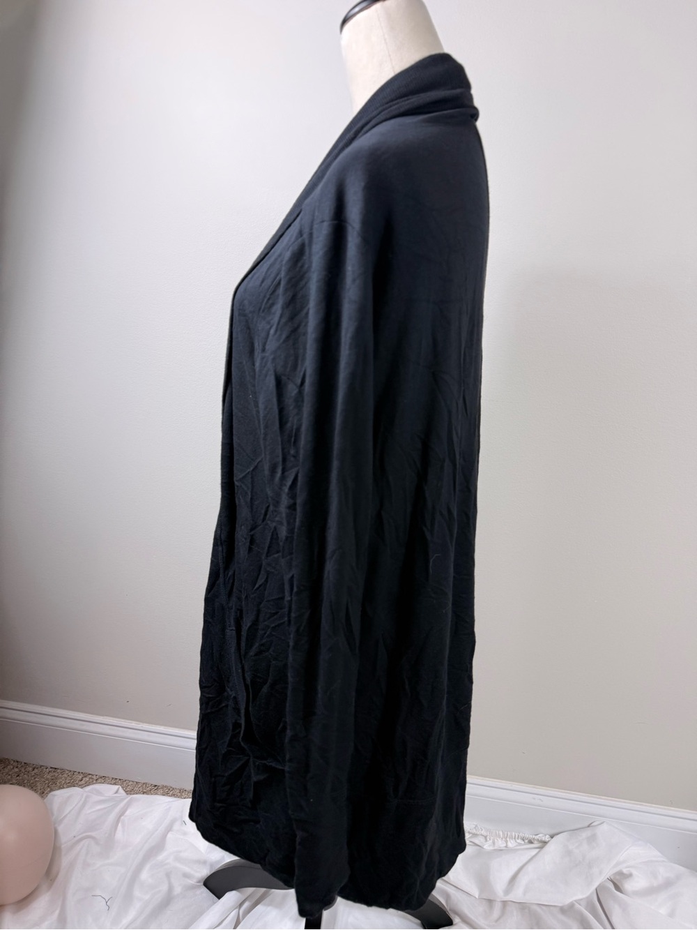 Athleta Black Open-Front Draped Cardigan size 1X - Picture 5 of 8